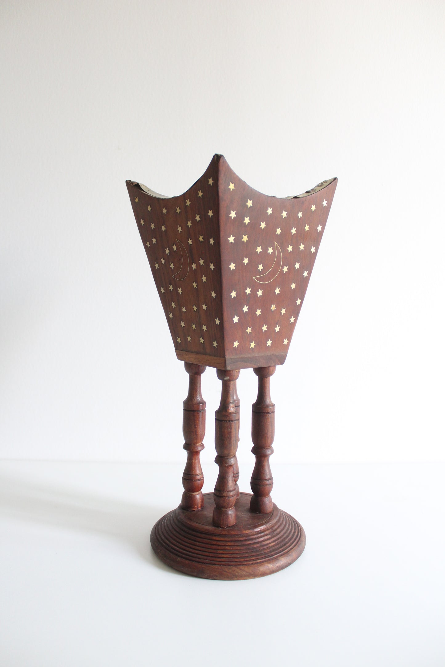 Large Rosewood and Brass Inlay Mubkhar