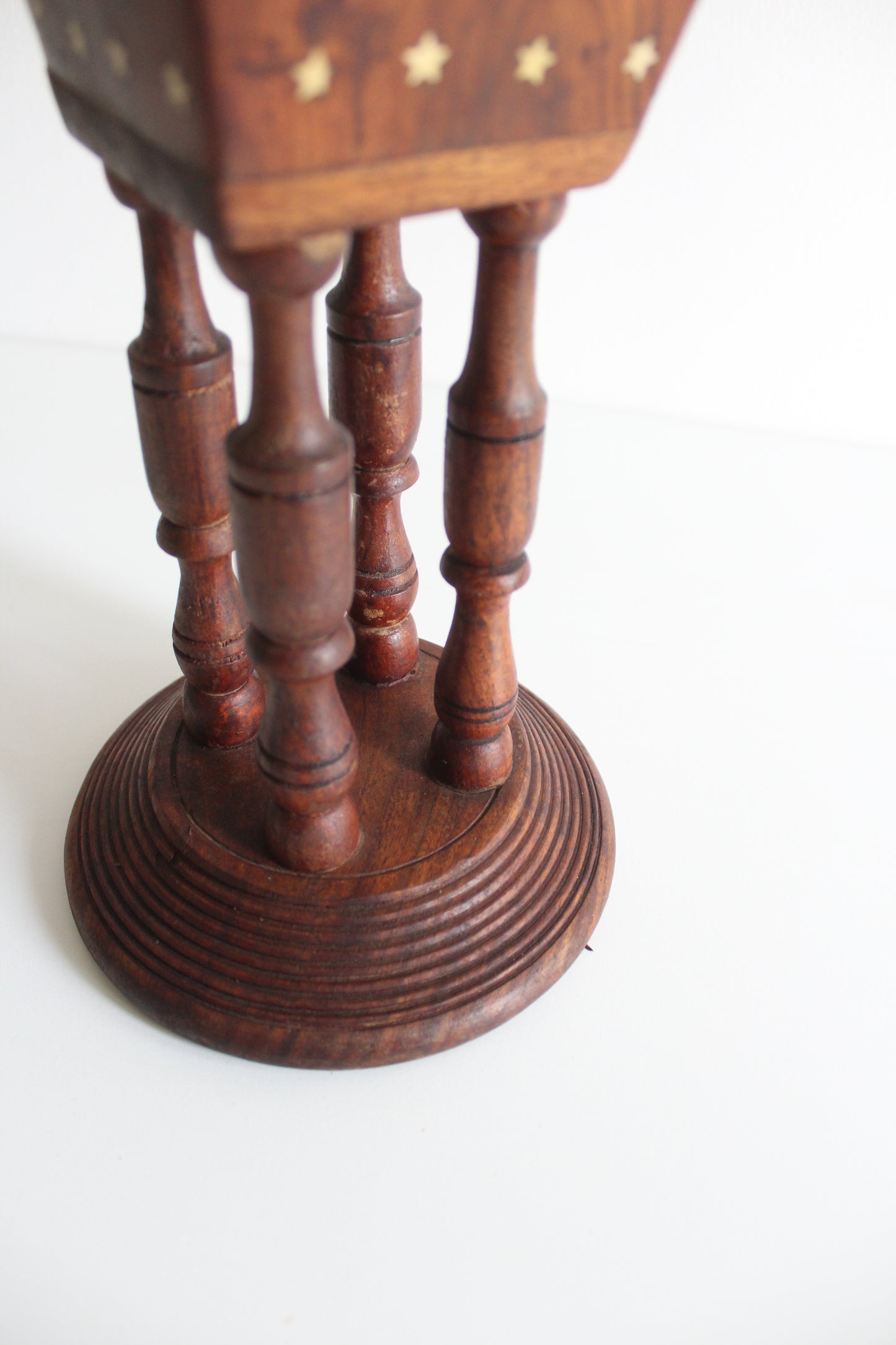 Large Rosewood and Brass Inlay Mubkhar
