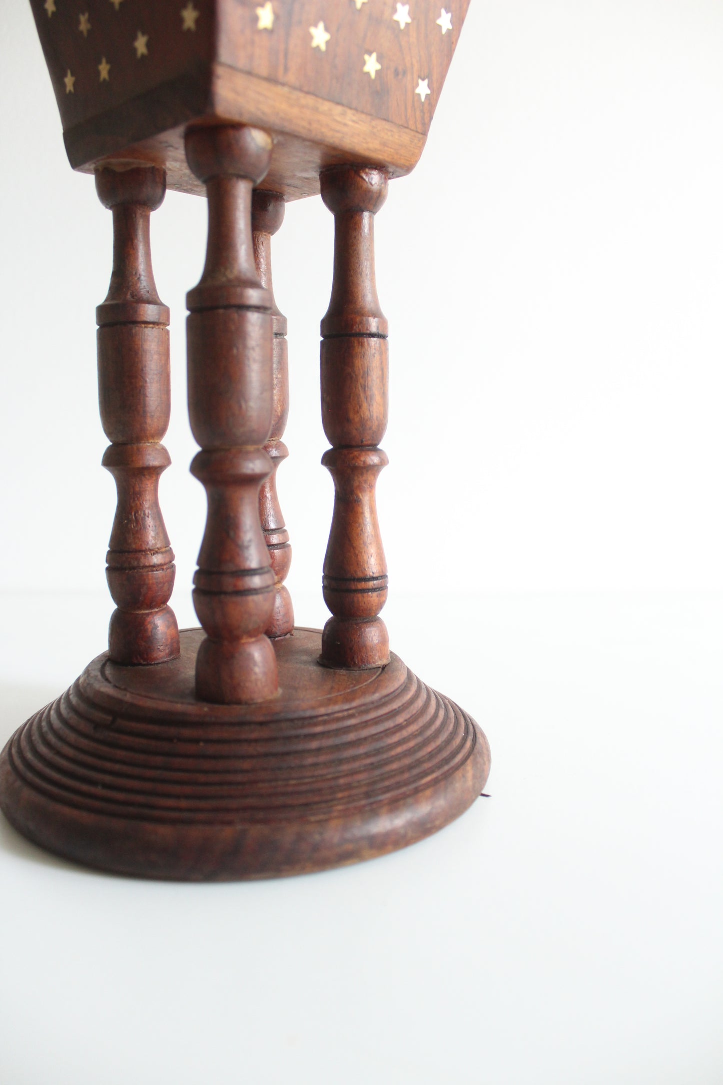 Large Rosewood and Brass Inlay Mubkhar