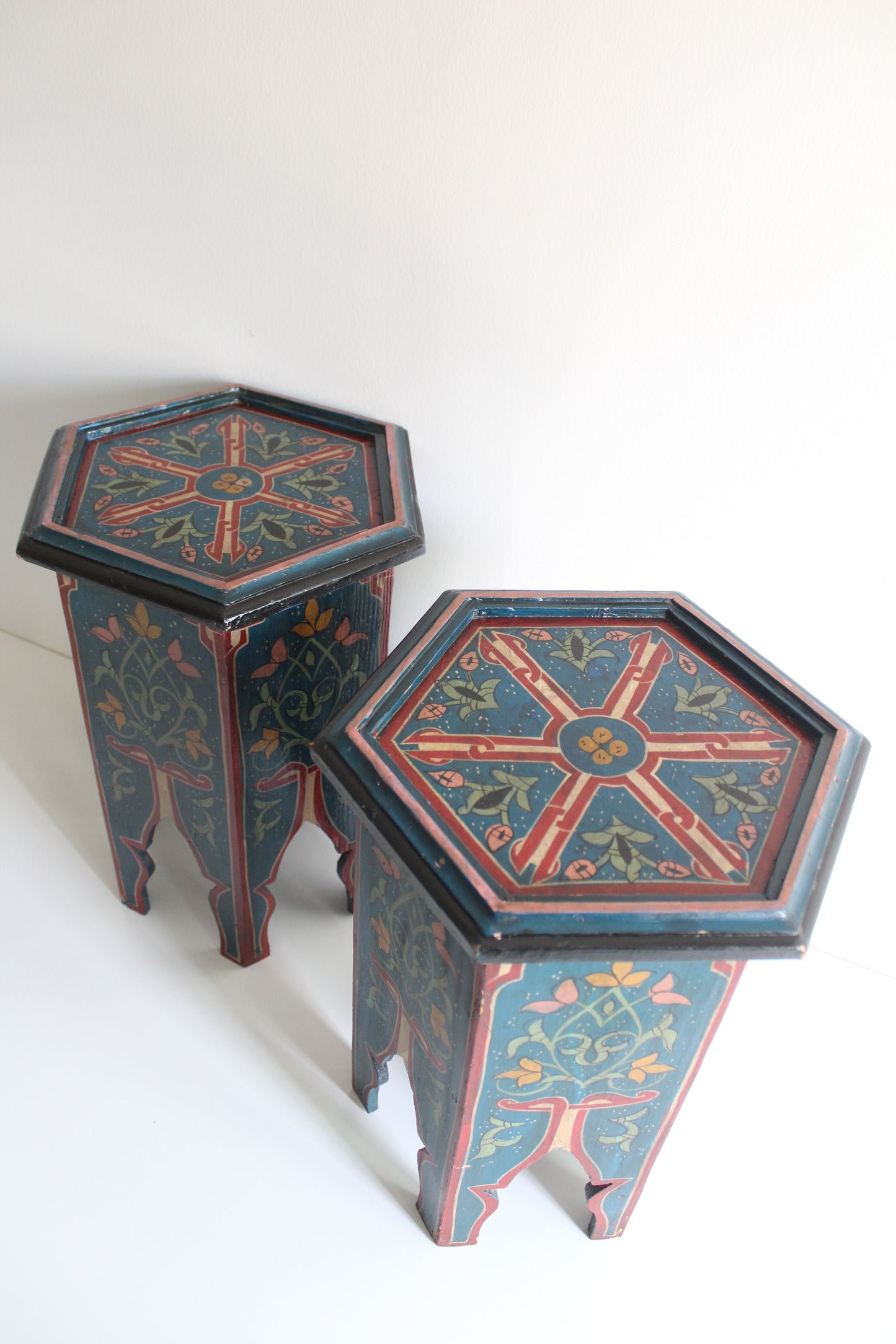 Vintage Moroccan Side Tables Set
