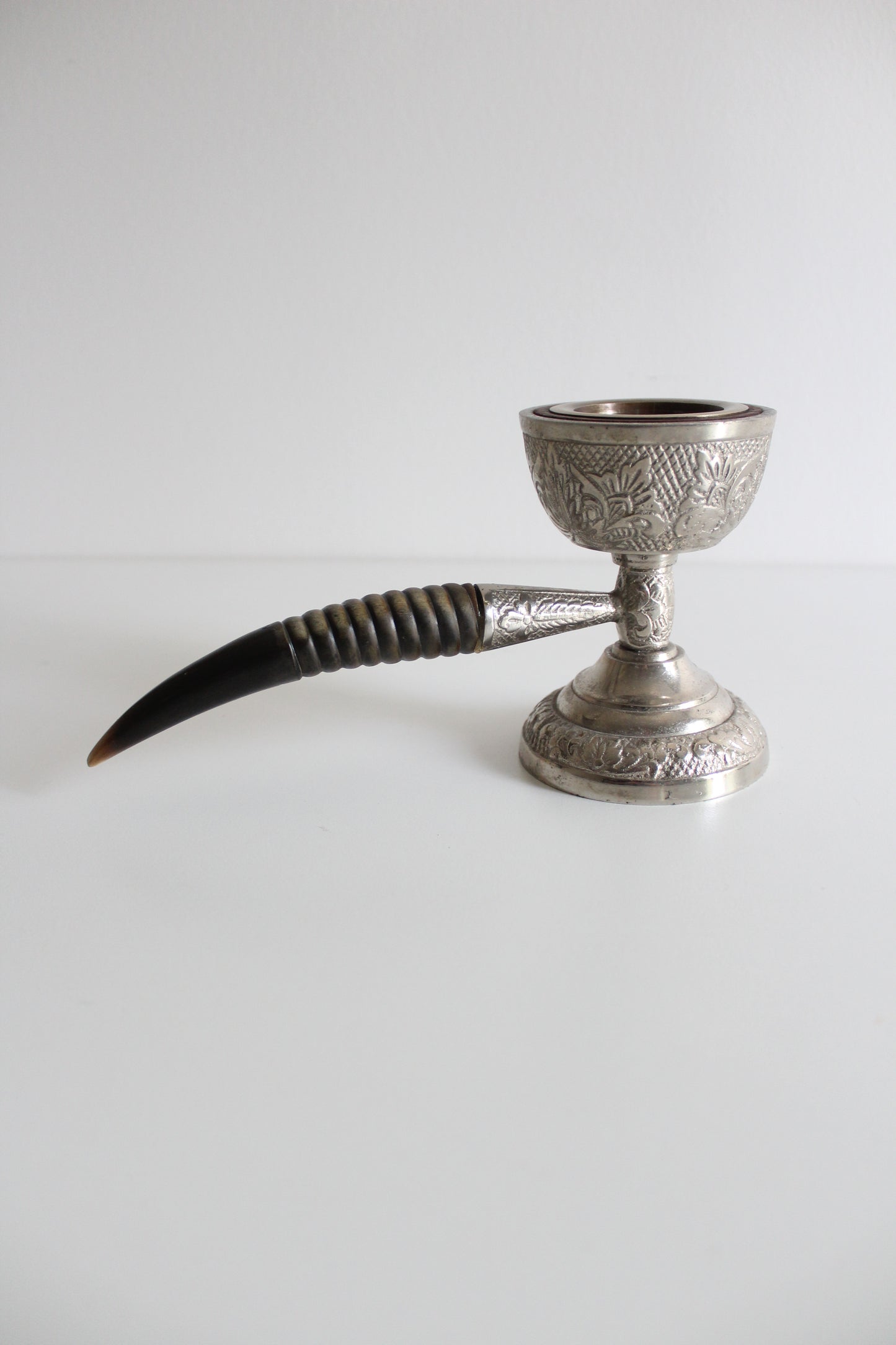 North Indian Mubkhar with Natural Horn Handle