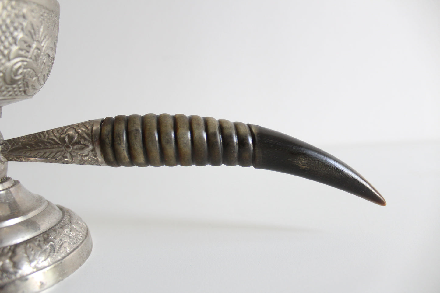 North Indian Mubkhar with Natural Horn Handle