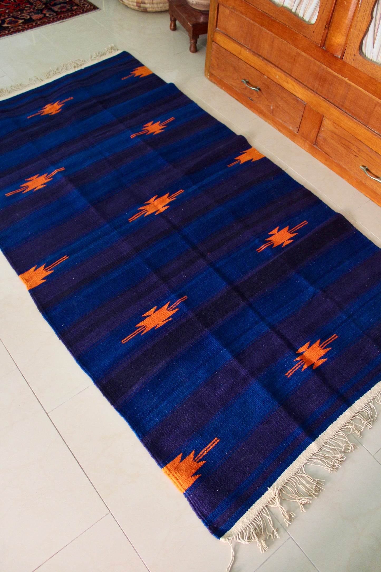 Handwoven Indian Cotton Kilim 107x183