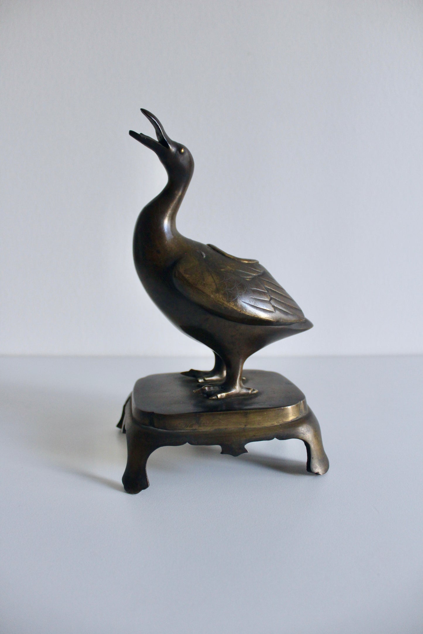 Japanese Meiji Period Bronze Duck Incense Burner/Mubkhar