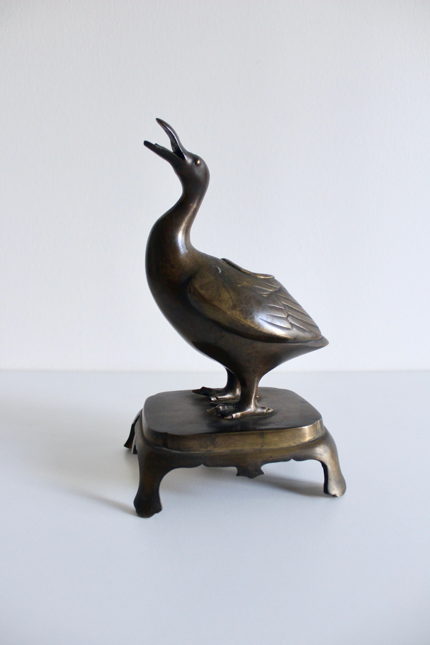 Japanese Meiji Period Bronze Duck Incense Burner/Mubkhar