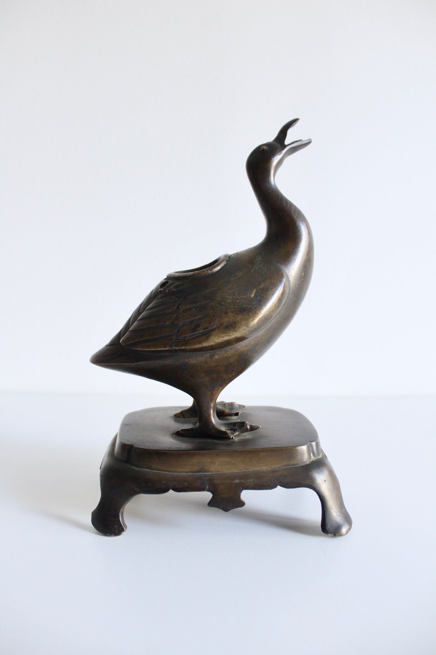 Japanese Meiji Period Bronze Duck Incense Burner/Mubkhar