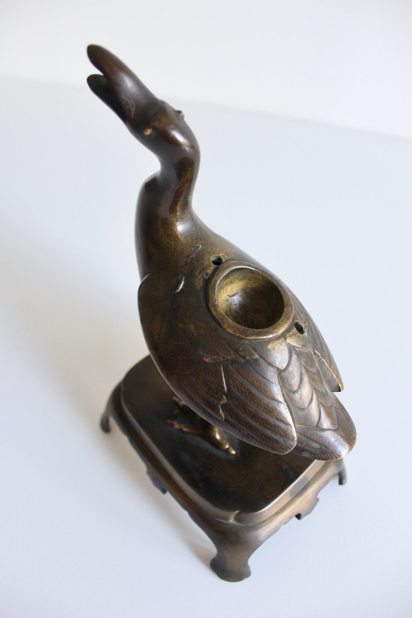 Japanese Meiji Period Bronze Duck Incense Burner/Mubkhar