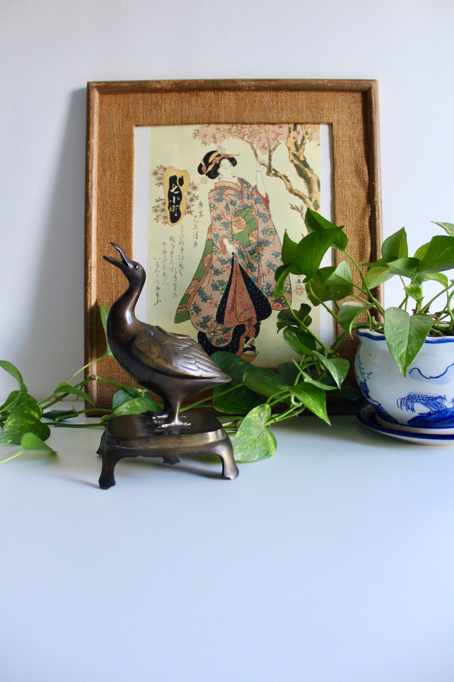 Japanese Meiji Period Bronze Duck Incense Burner/Mubkhar