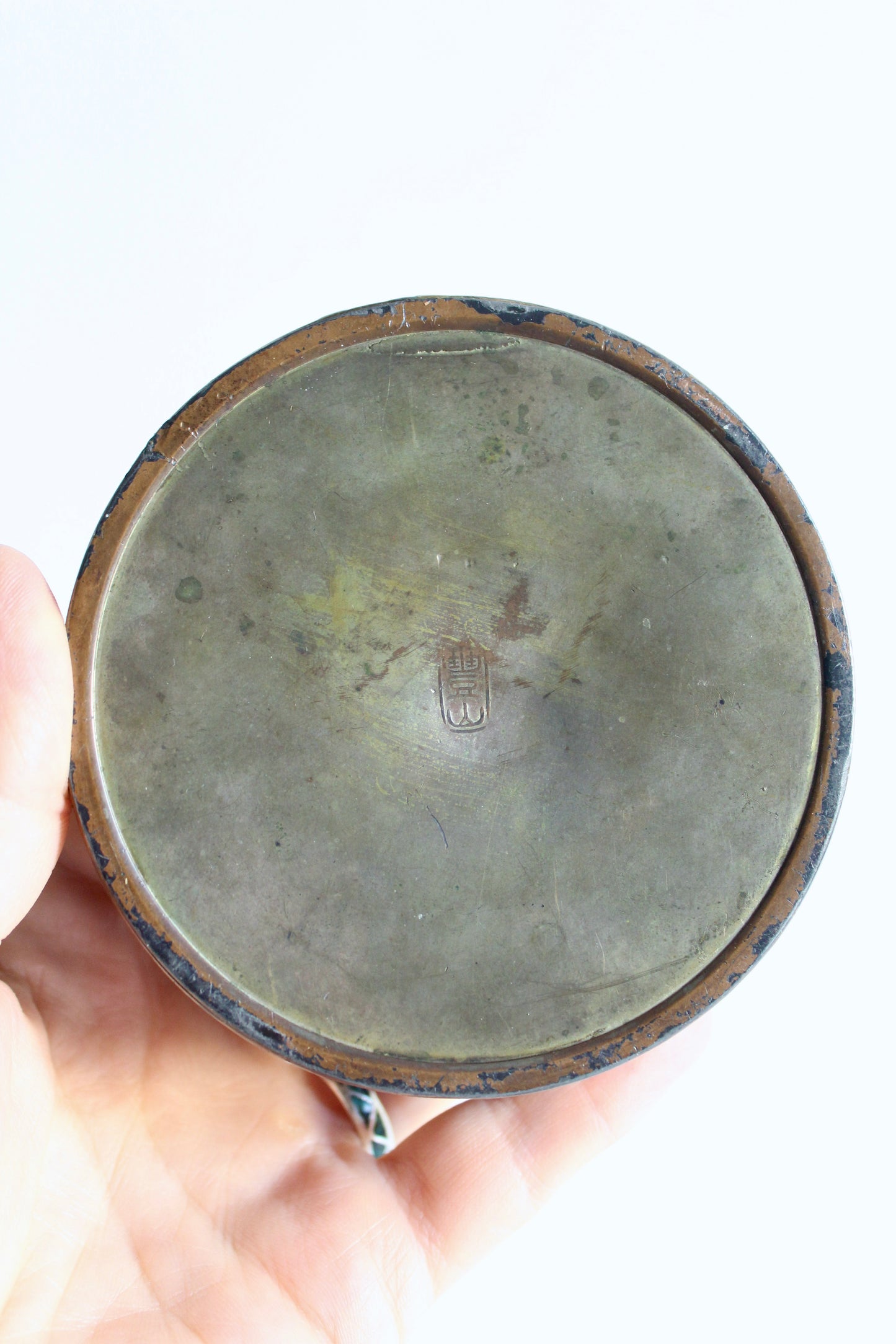 Japanese Meiji Period Copper Alloy Chrysanthemum Incense Box