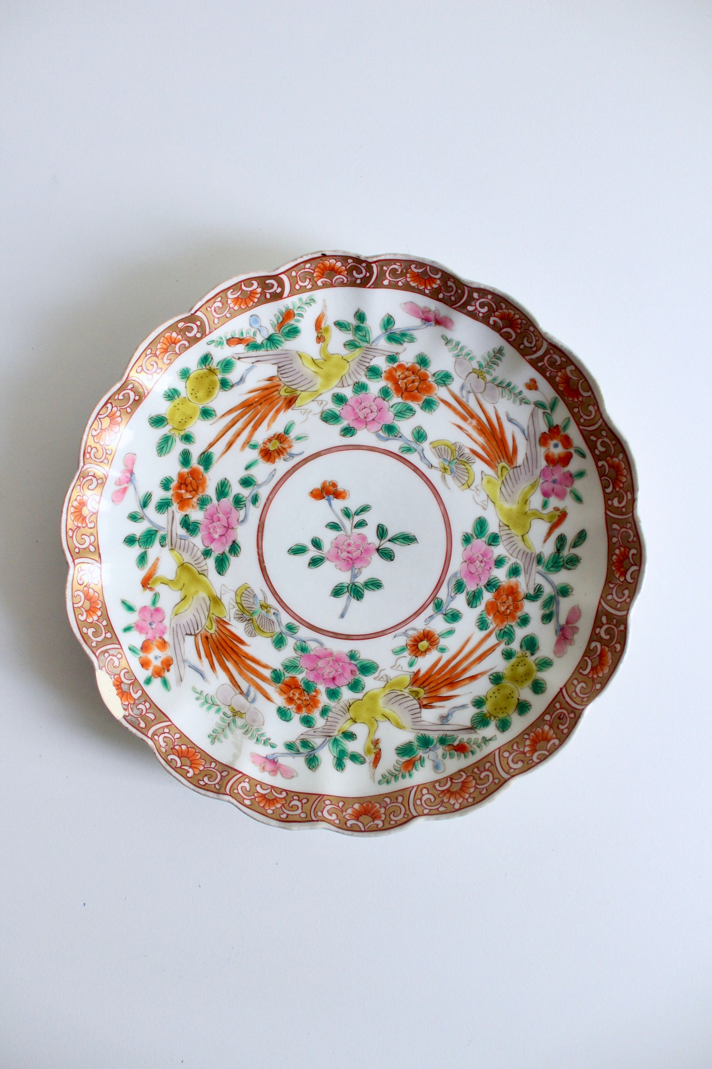 Vintage Chinese Famille Rose Plate