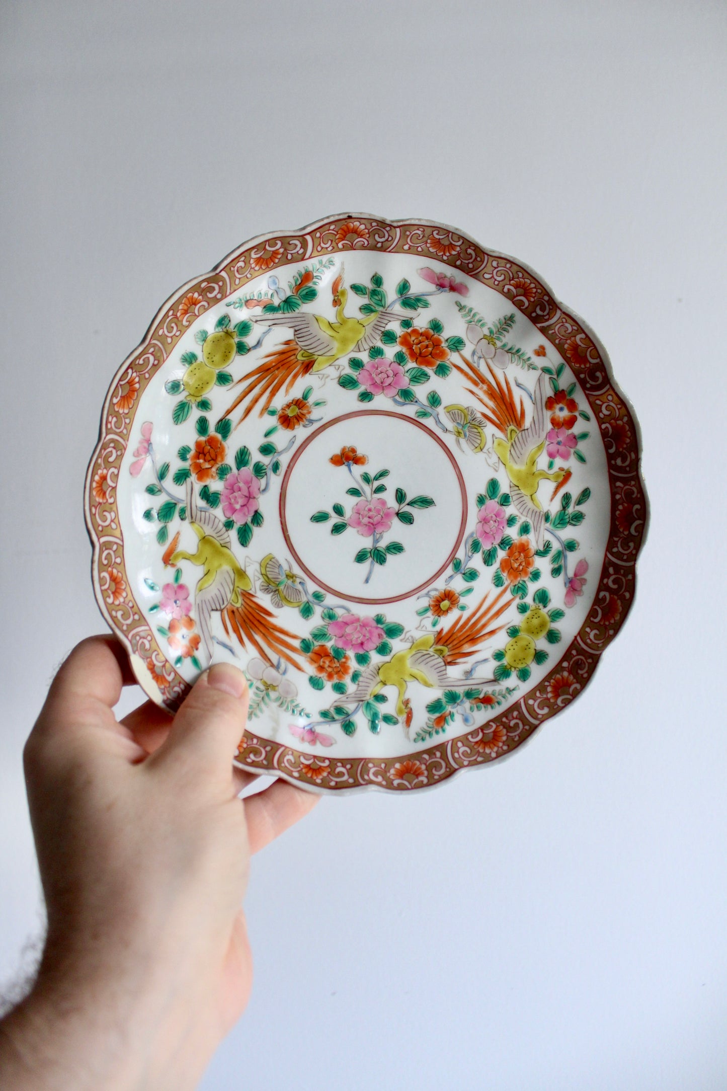 Vintage Chinese Famille Rose Plate