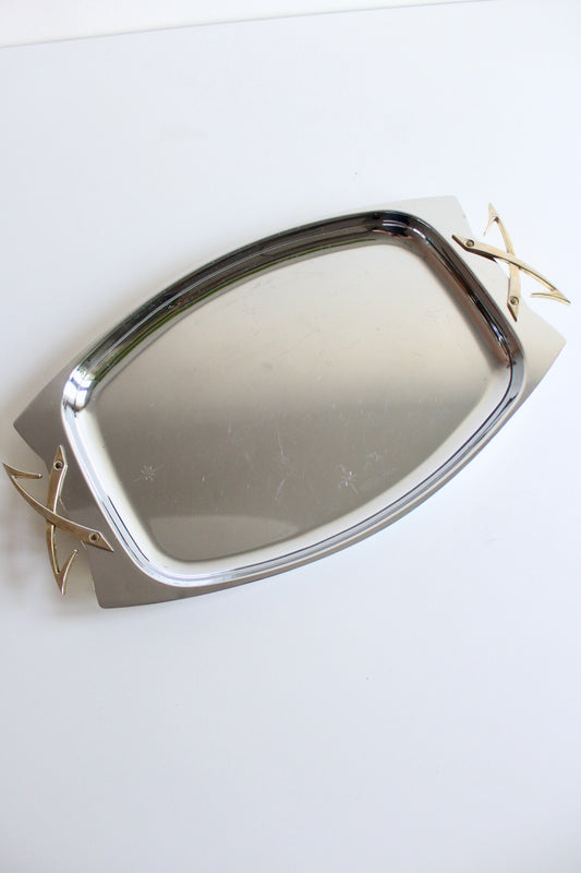 1950's Retro Kromex American Stainless steel Serving Tray