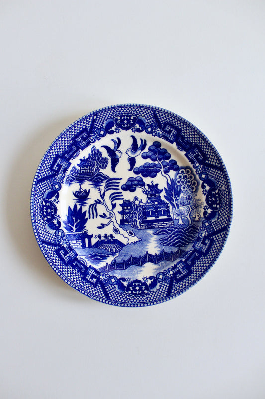 Midcentury Blue Willow Dessert Plate