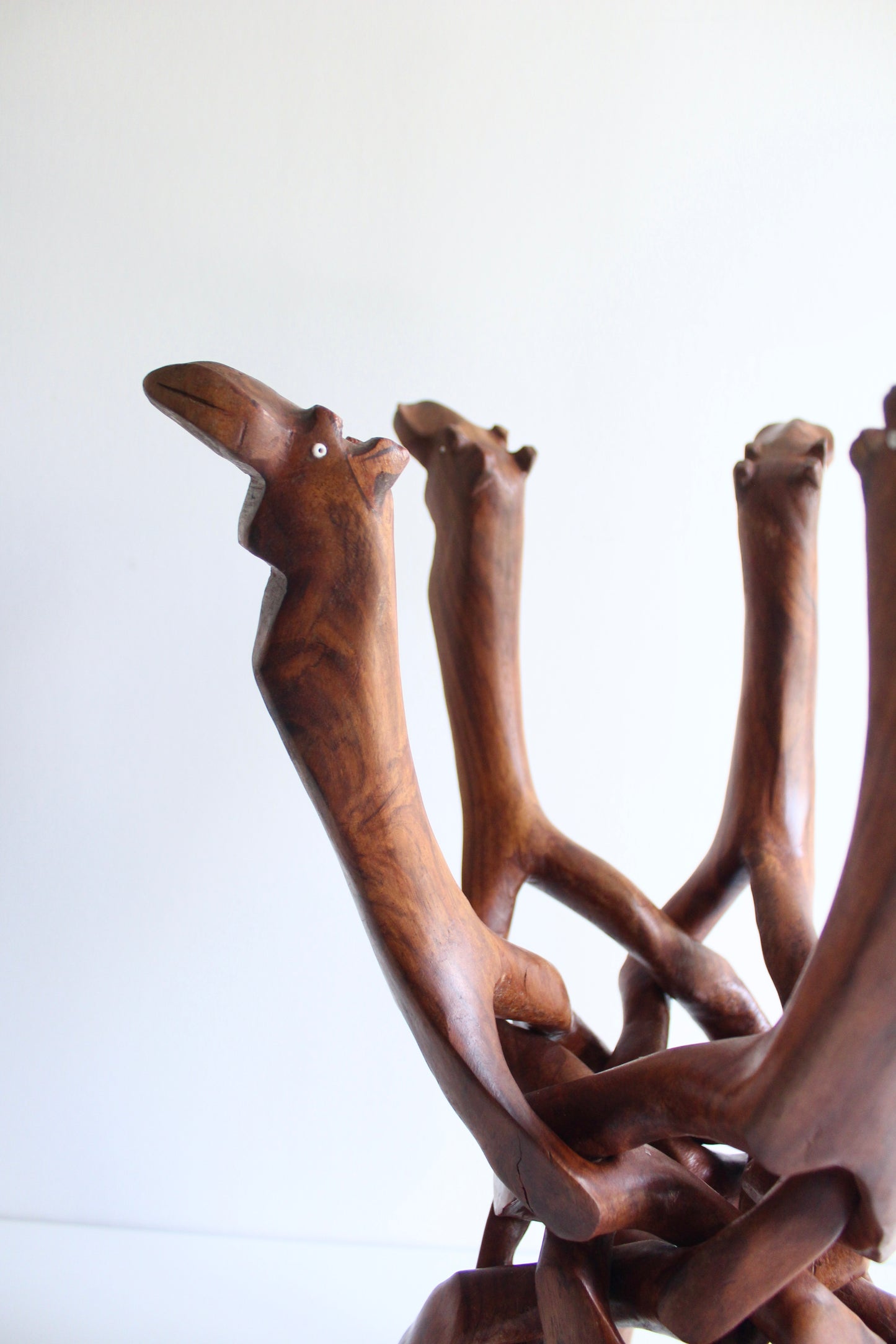 Carved Rosewood Camels Table Base or Plant Stand