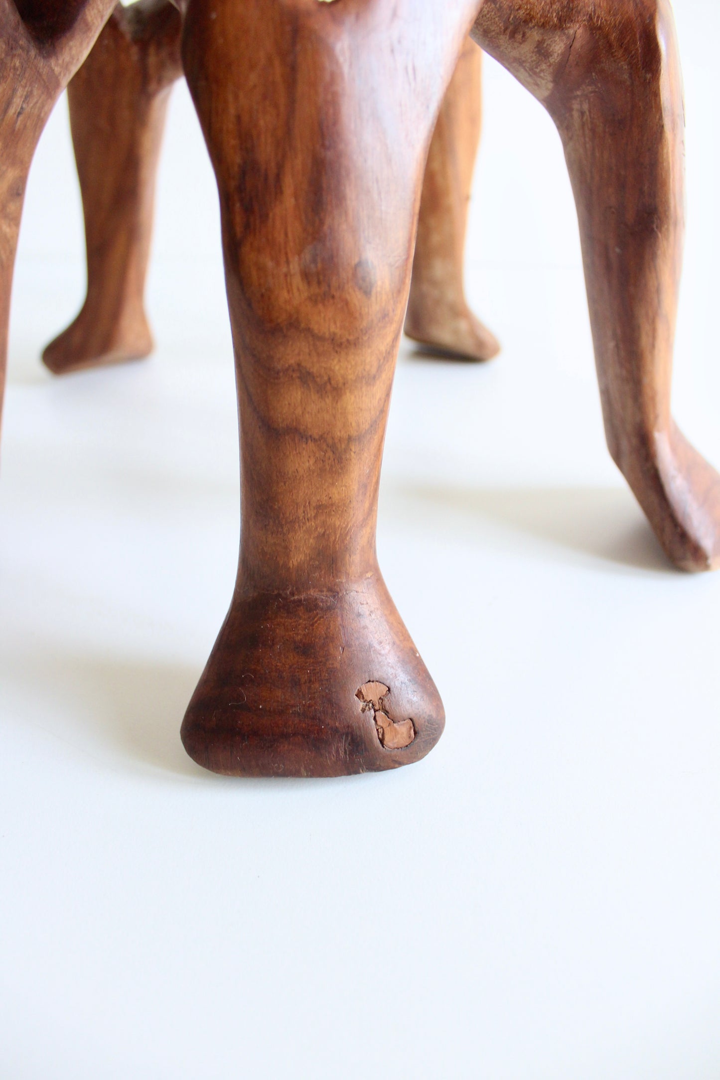 Carved Rosewood Camels Table Base or Plant Stand