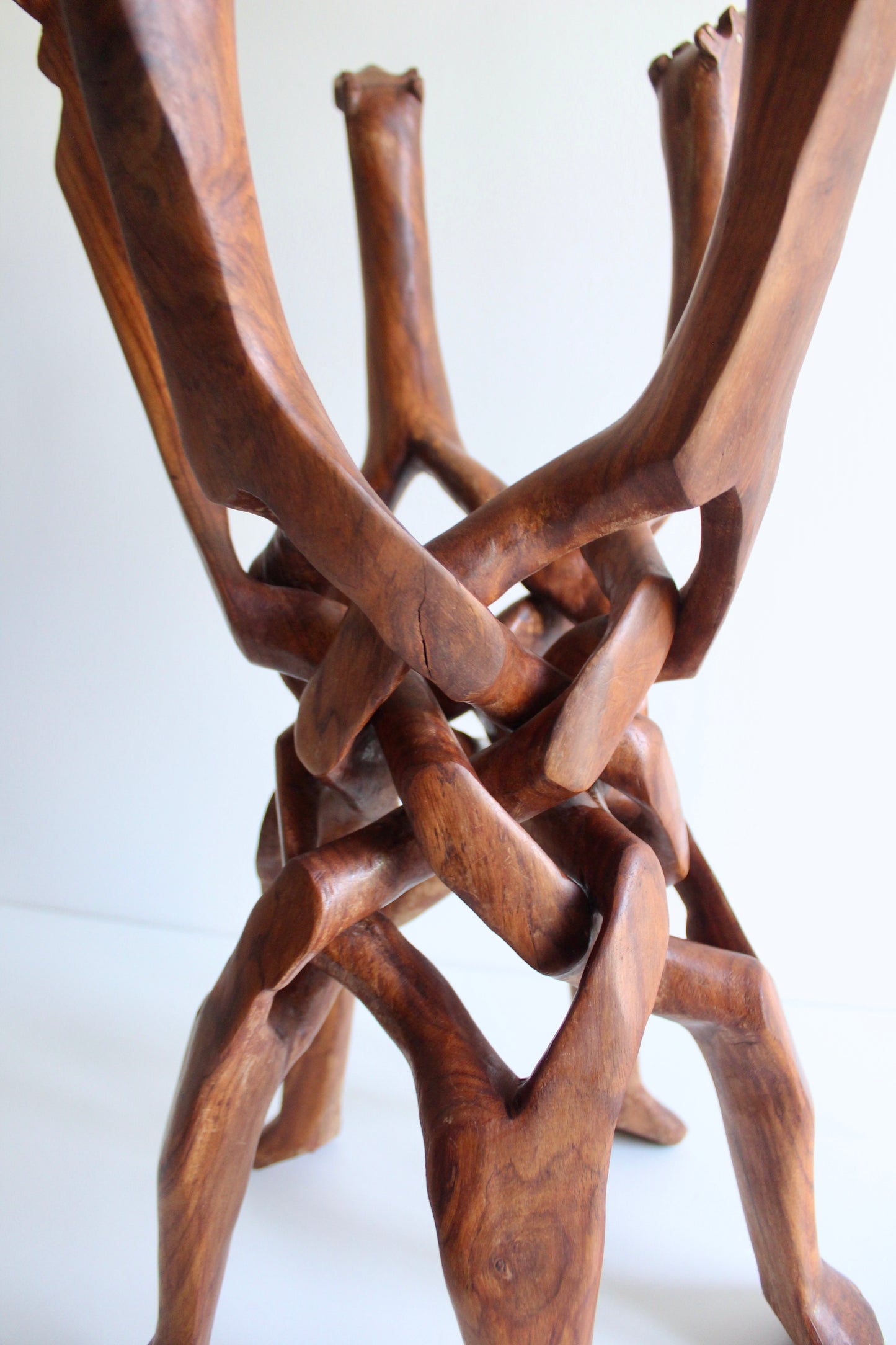 Carved Rosewood Camels Table Base or Plant Stand