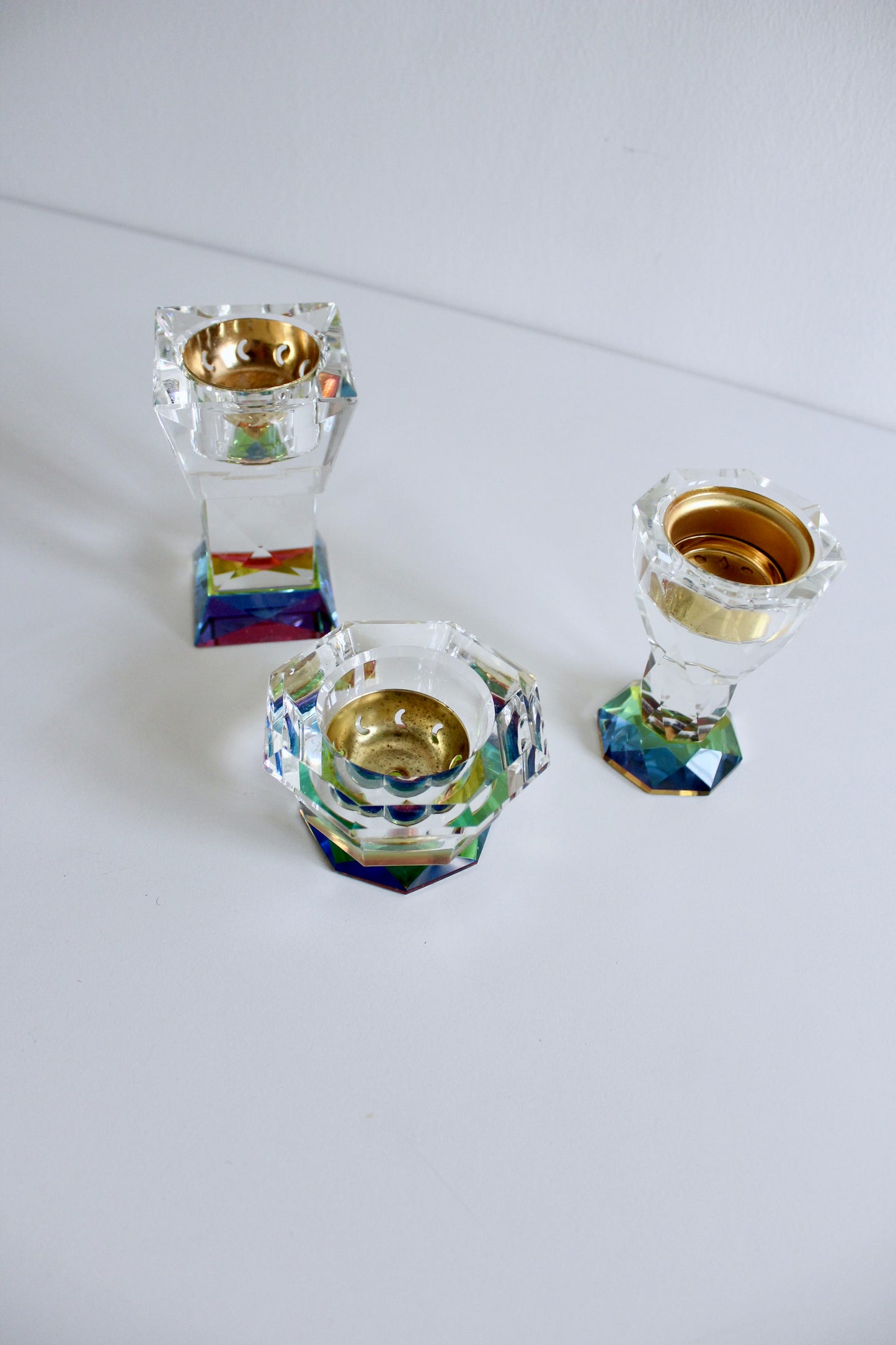 Vintage Glass Jewel Toned Mubkhars