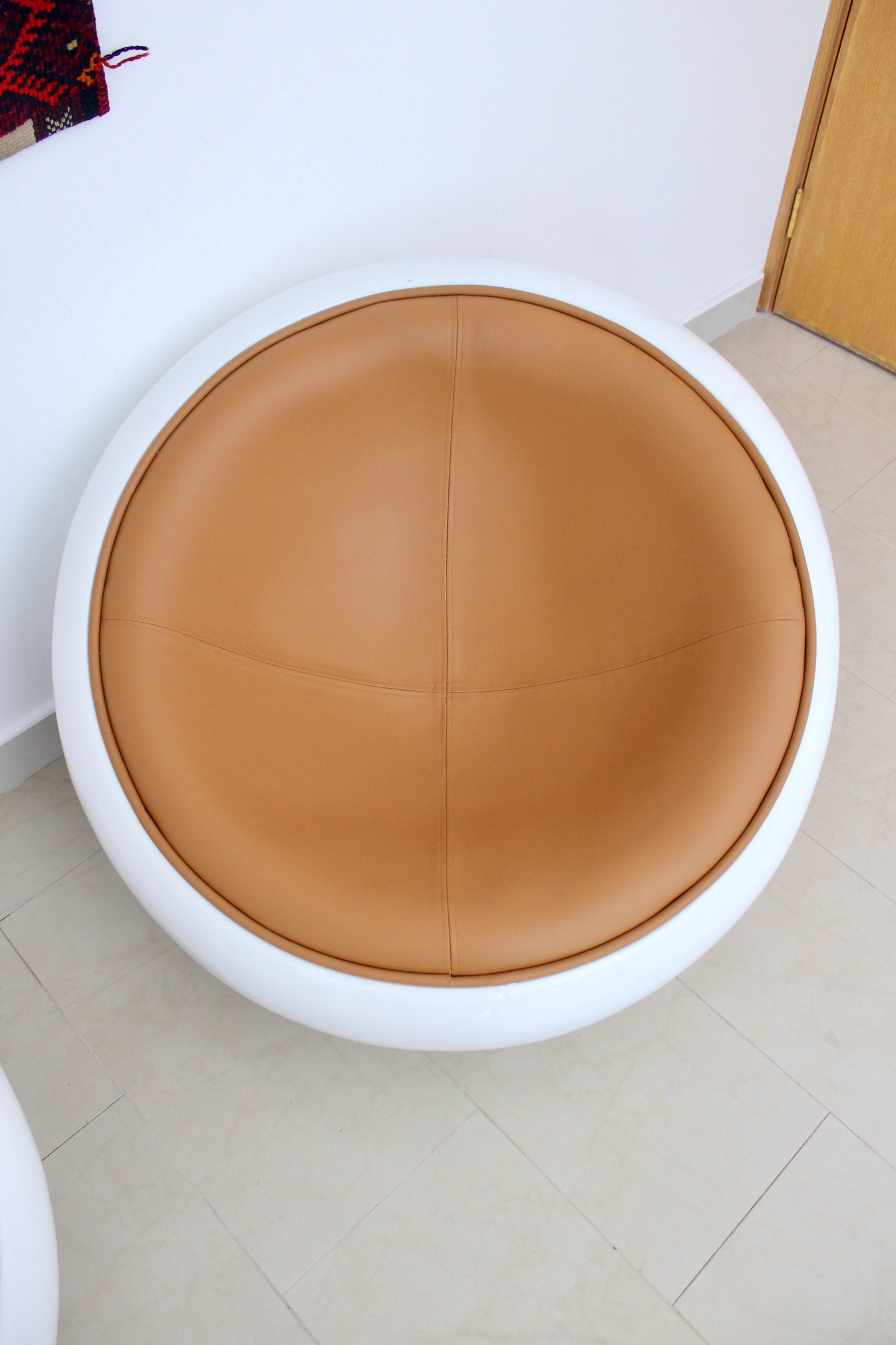 Modern Space-Age Lounge Chairs - White Shells with Custom Upholstery