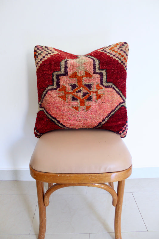 Vintage Turkish Carpet Pillow 10 - 50x50cm