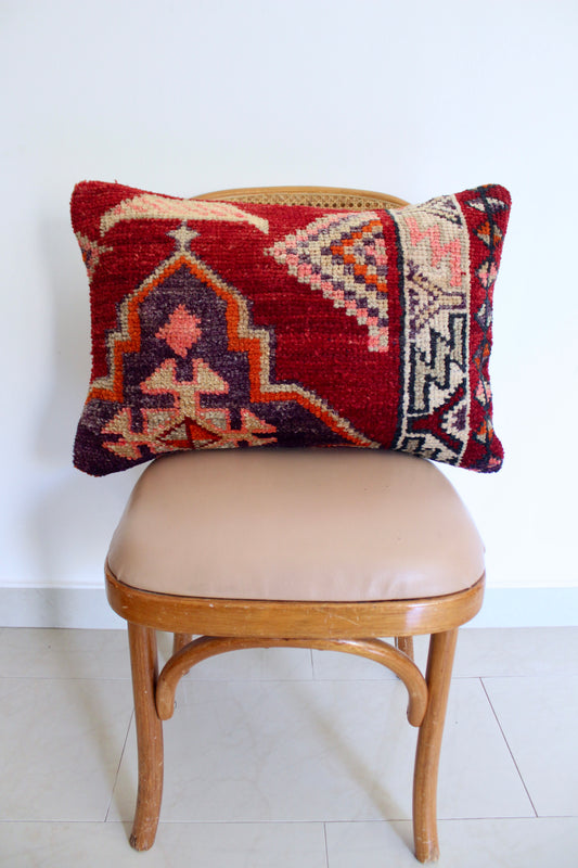 Vintage Turkish Carpet Pillow 11 - 40x60cm