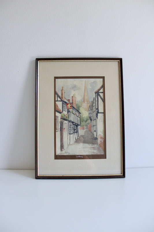 Vintage Watercolor of Ledbury, England