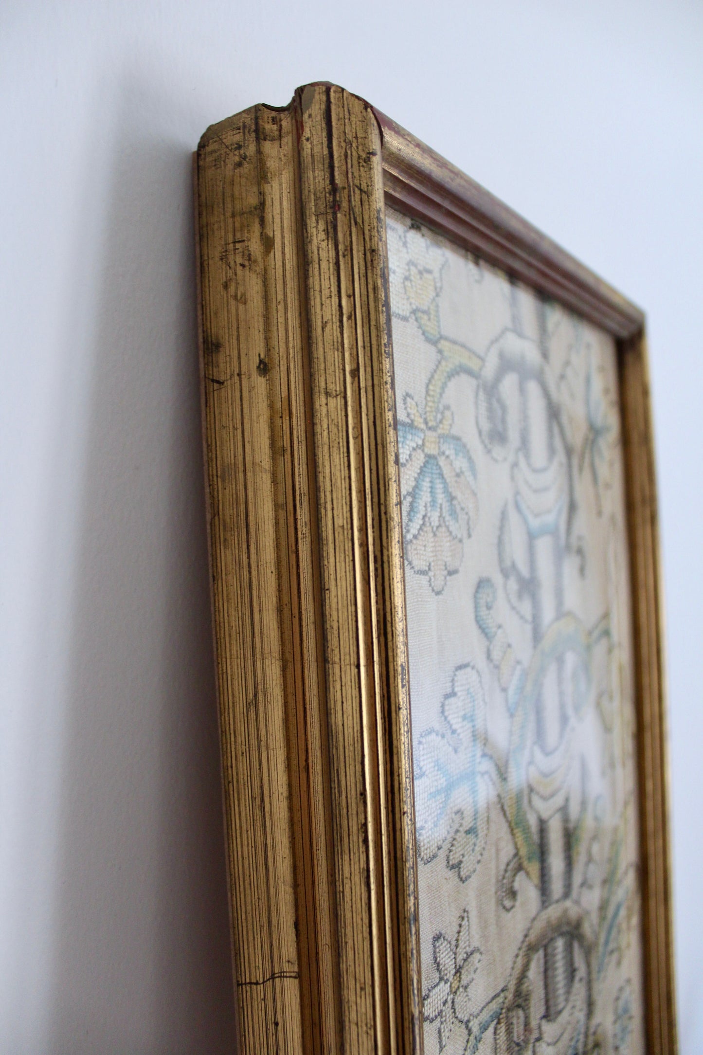 Rare 17th Century English Stuart Embroidery Panel - Framed Crewelwork Tree of Life Textile