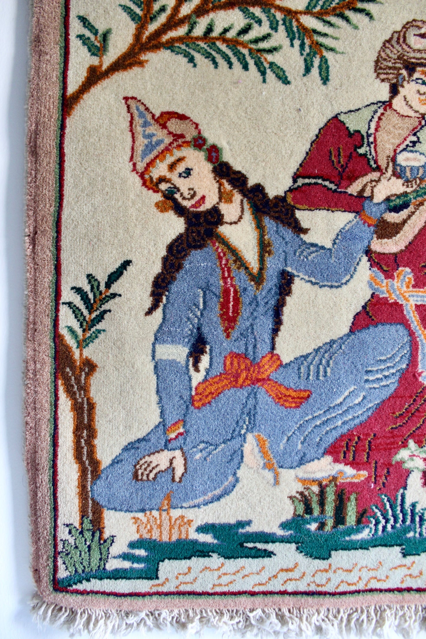Handwoven Persian Pictorial Carpet