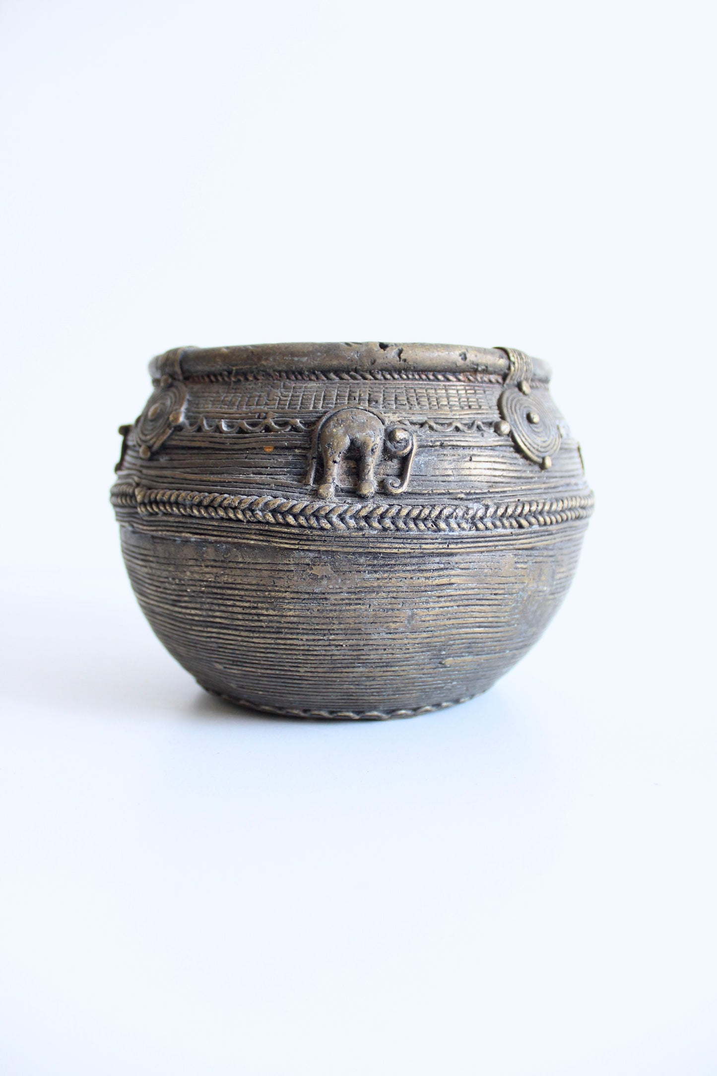 Vintage Indian Dhokra Metal Vessels