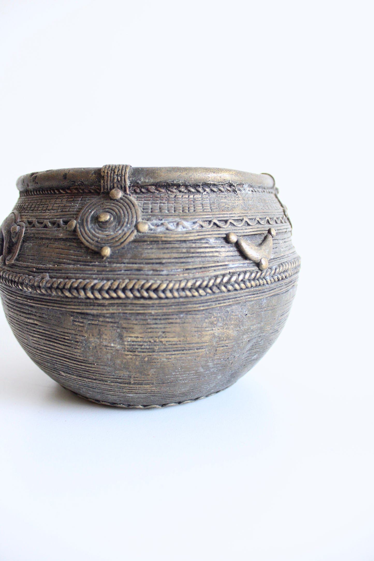 Vintage Indian Dhokra Metal Vessels