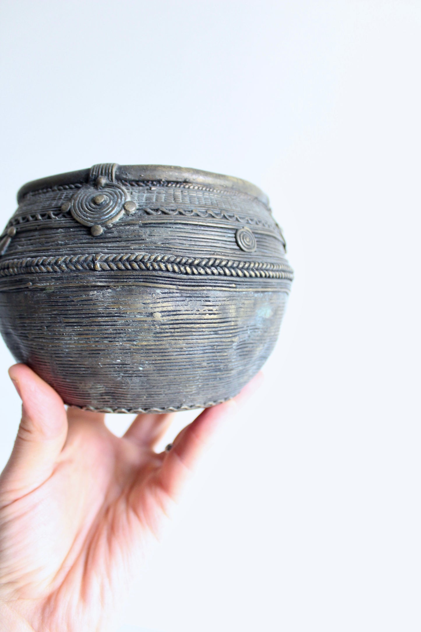 Vintage Indian Dhokra Metal Vessels