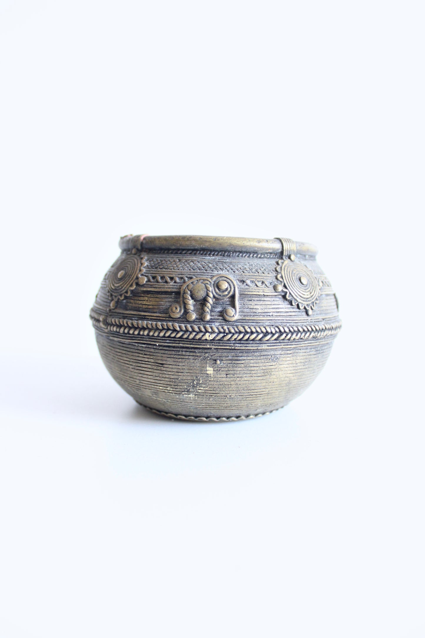 Vintage Indian Dhokra Metal Vessels