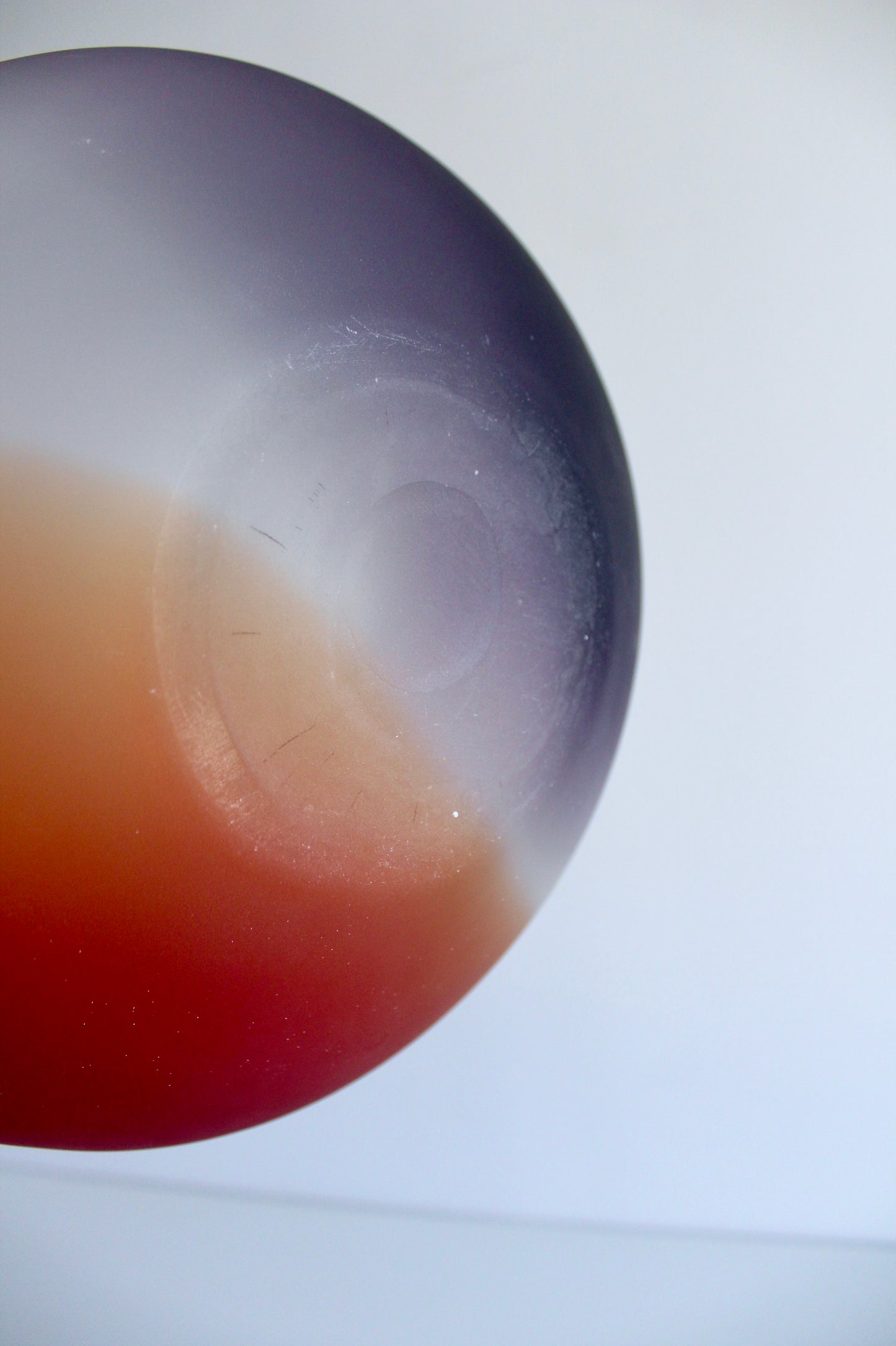 Large Frosted Studio Art Glass Bowl