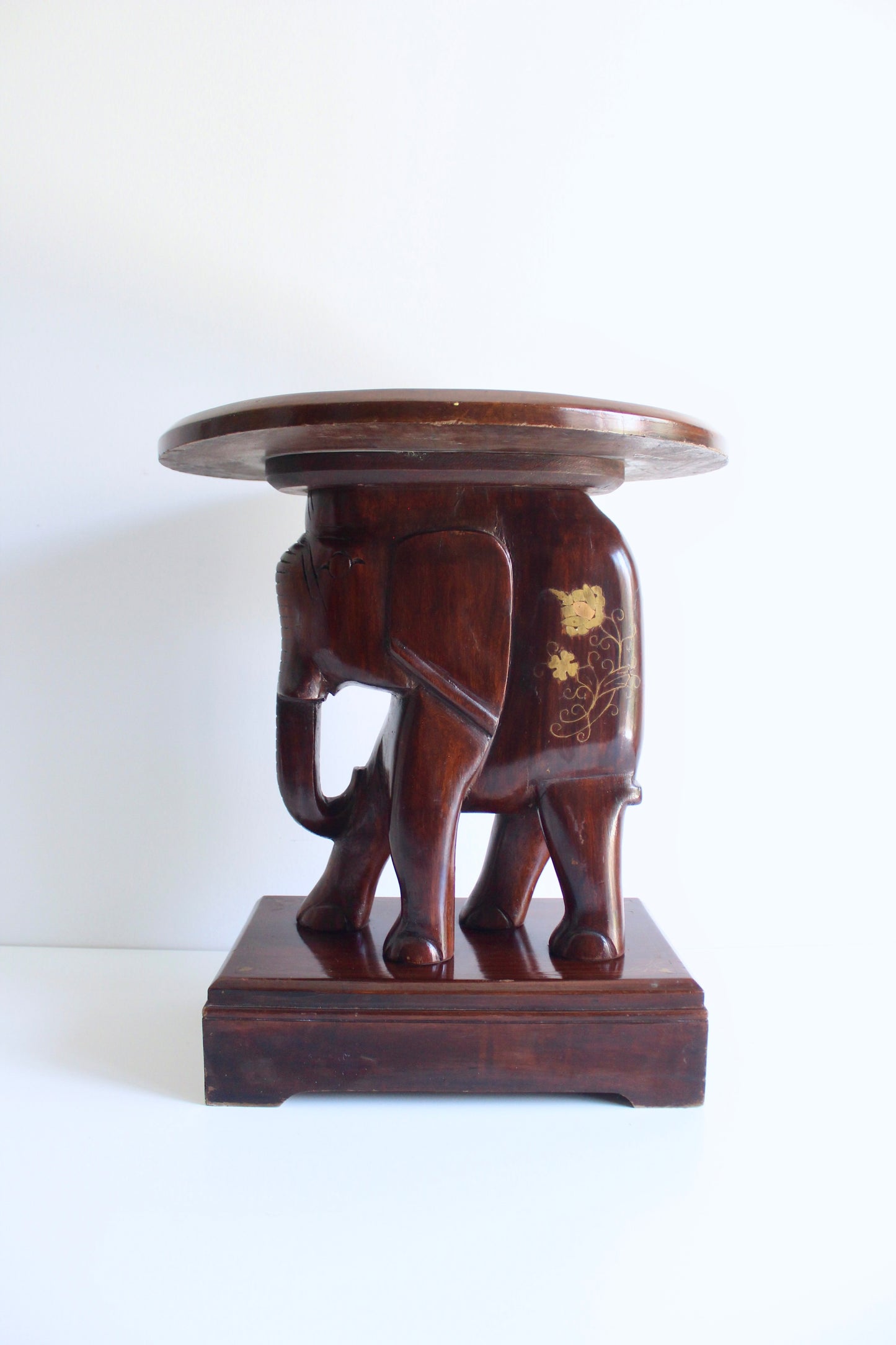 Vintage Indian Elephant Side Table