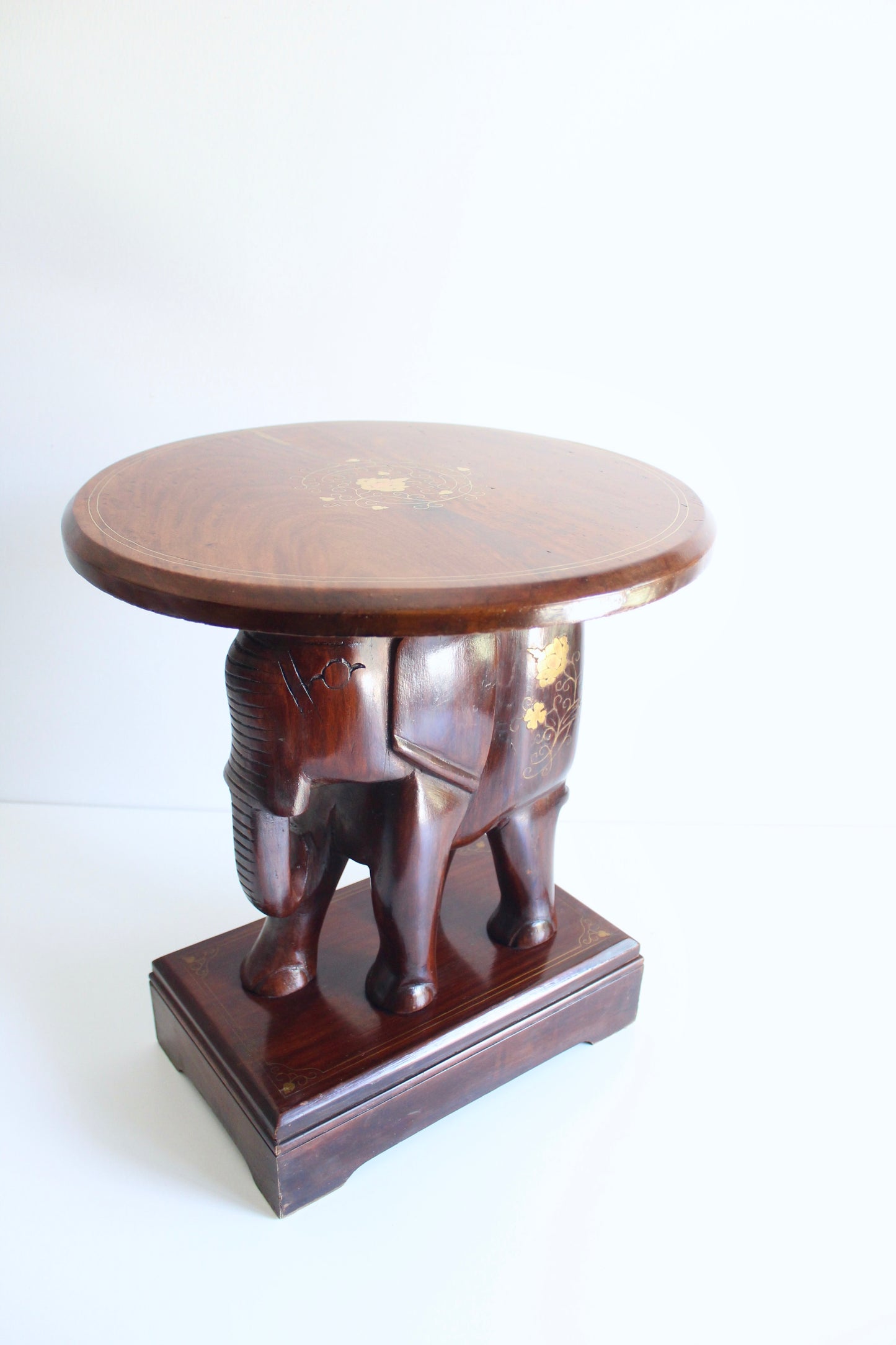 Vintage Indian Elephant Side Table
