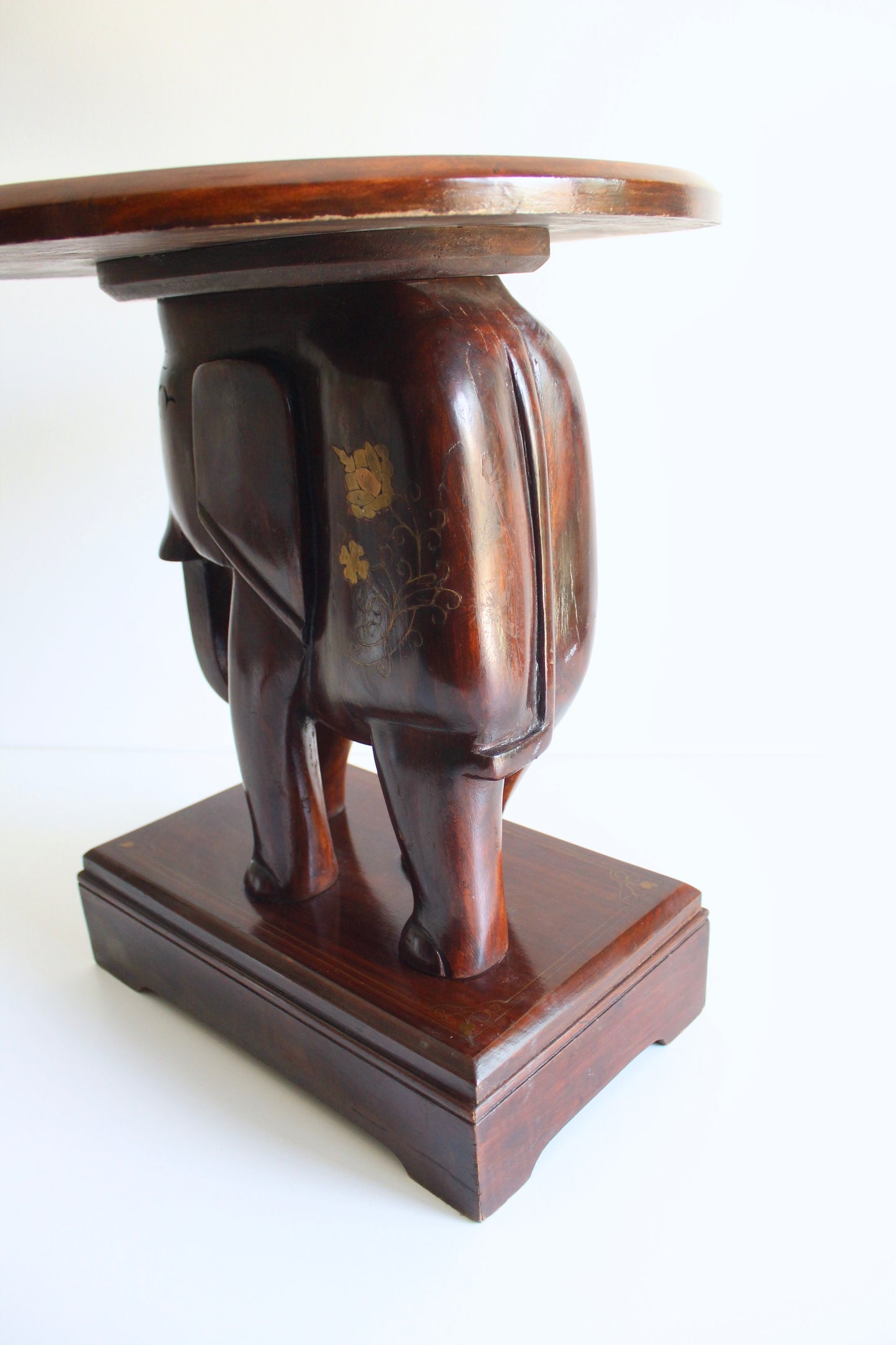Vintage Indian Elephant Side Table