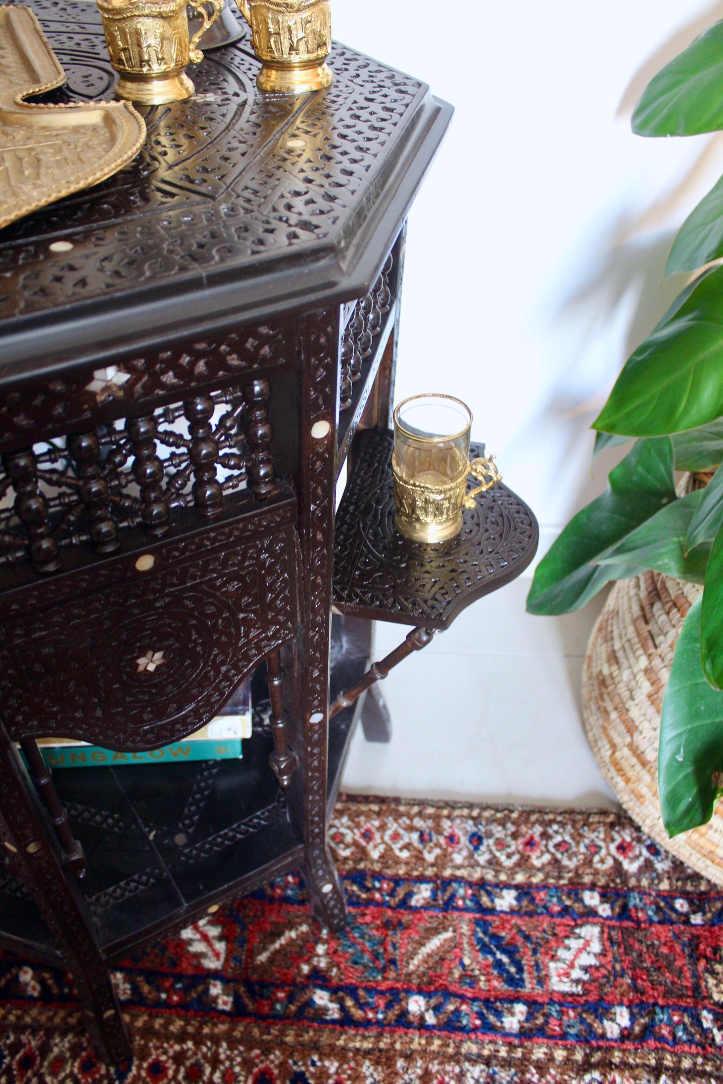 Vintage Mid Century Syrian Tea Table