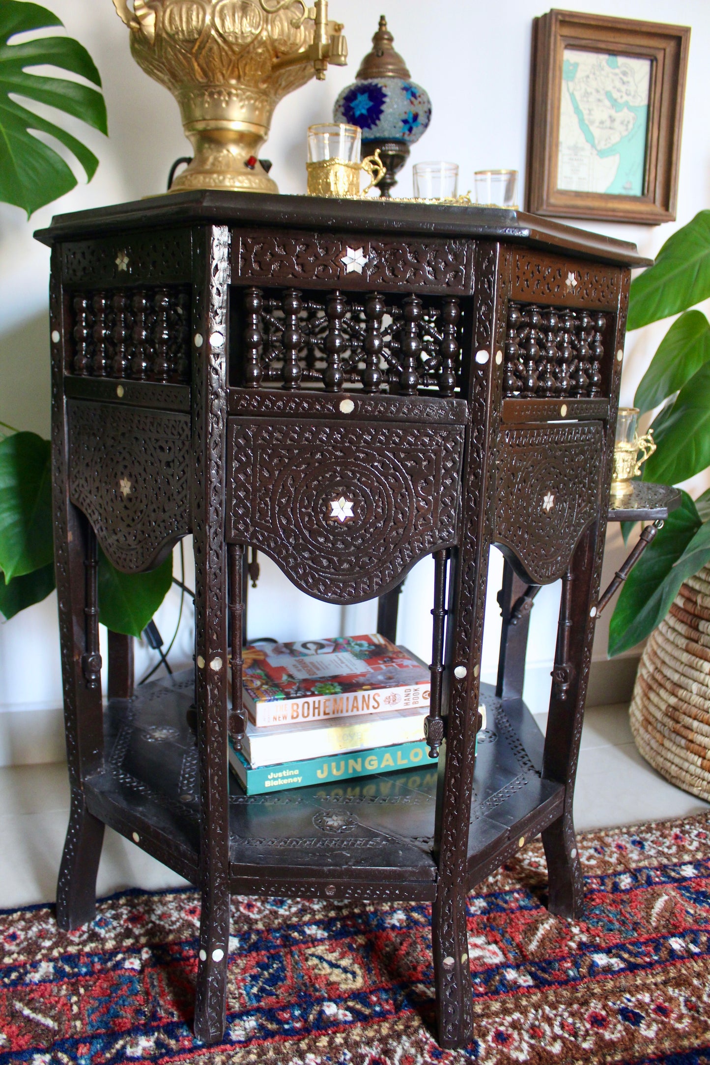Vintage Mid Century Syrian Tea Table