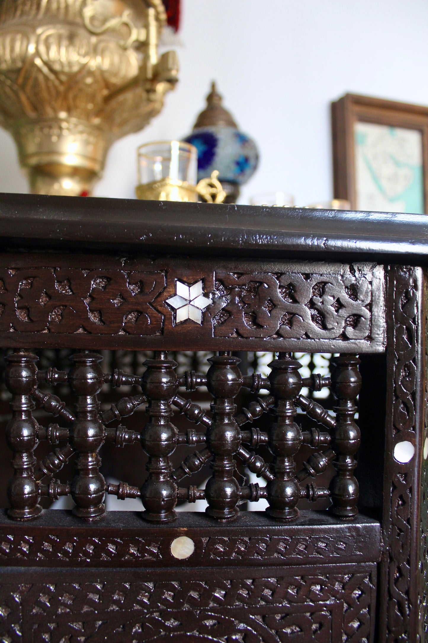 Vintage Mid Century Syrian Tea Table