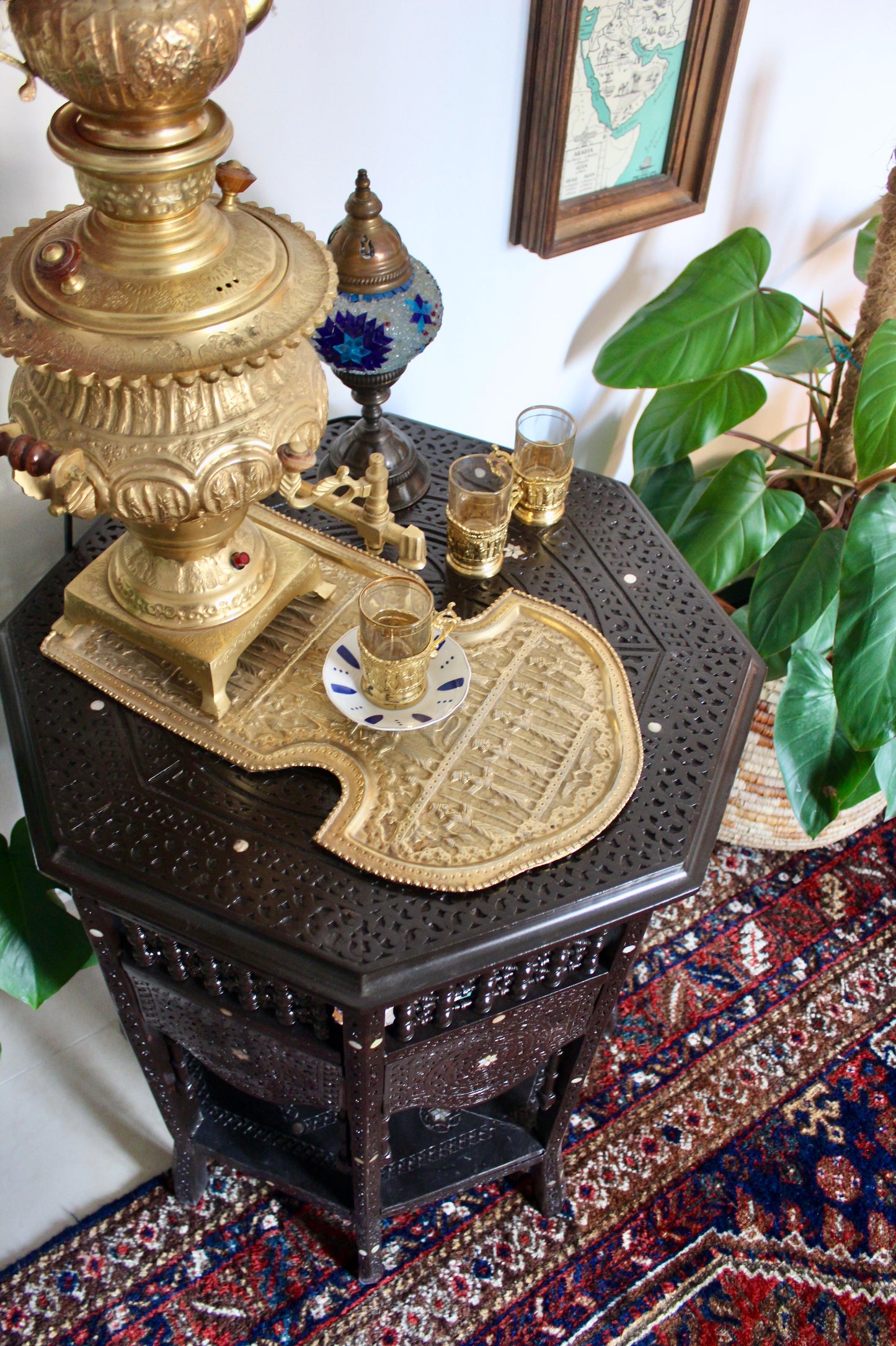 Vintage Mid Century Syrian Tea Table