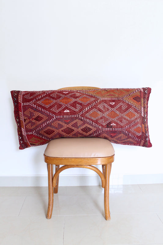 Large Turkish Tribal Kilim Pillow