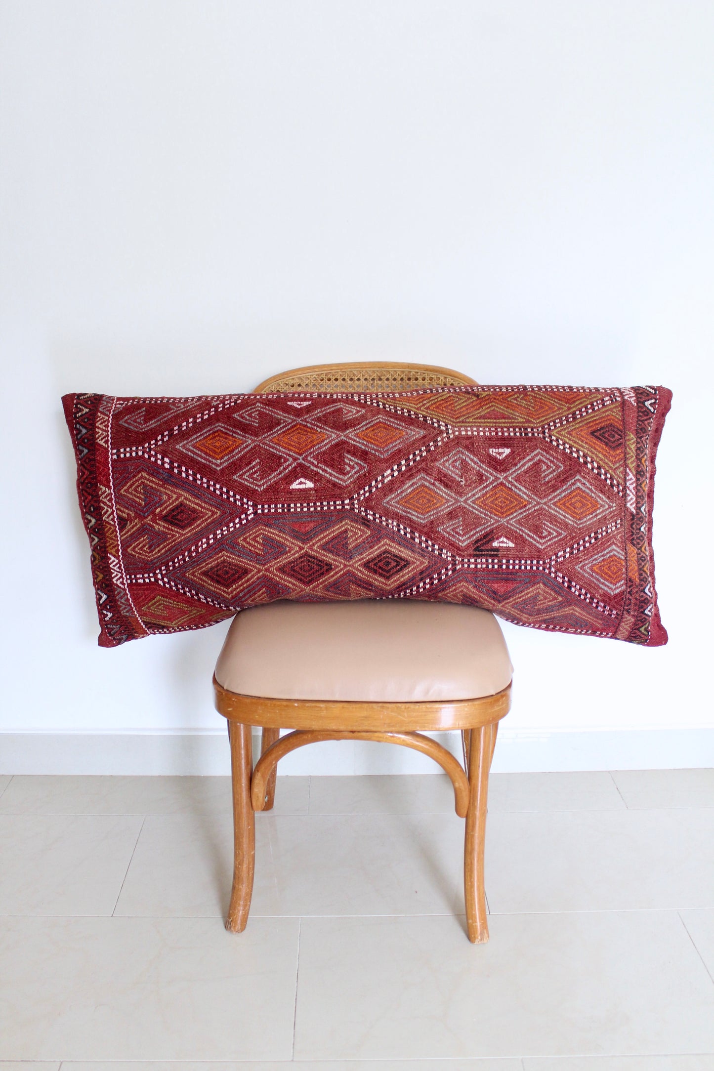 Large Turkish Tribal Kilim Pillow