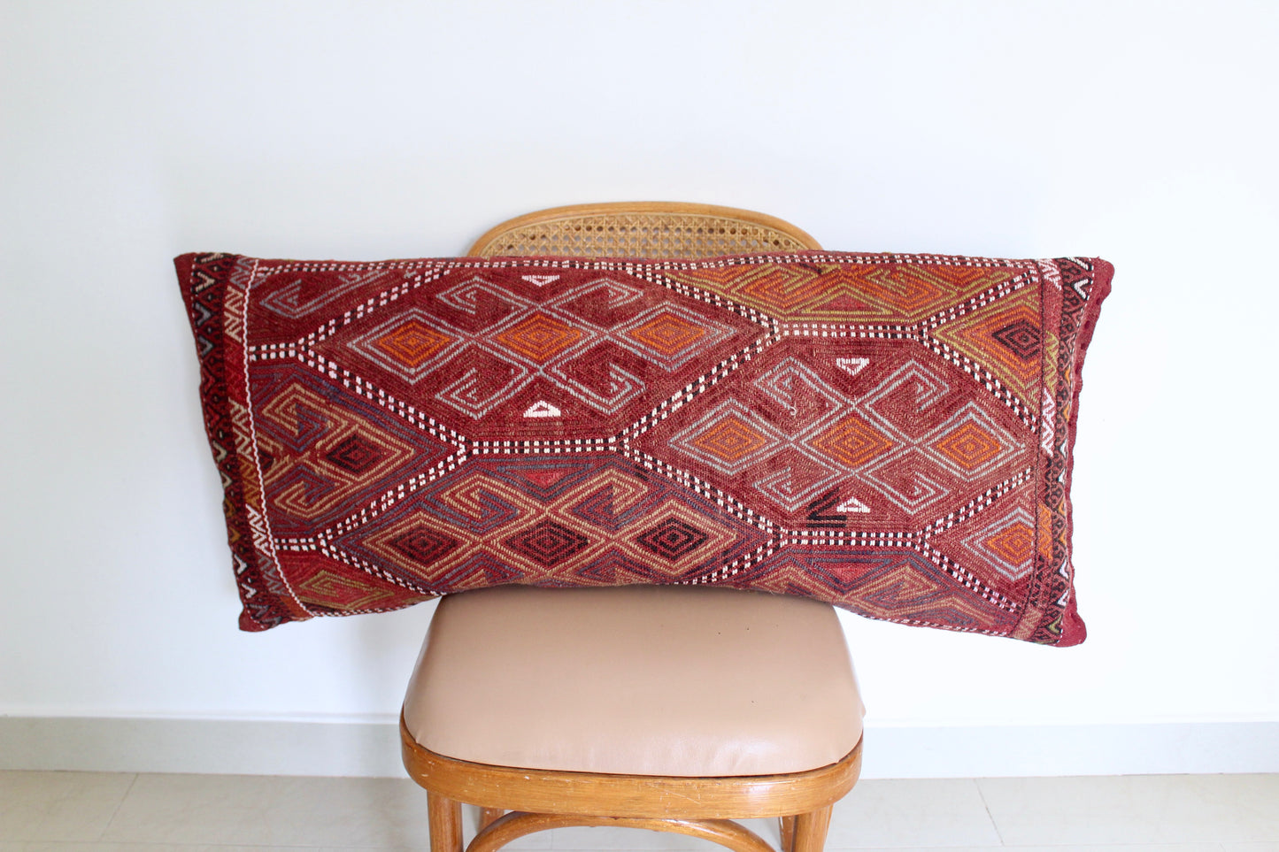 Large Turkish Tribal Kilim Pillow