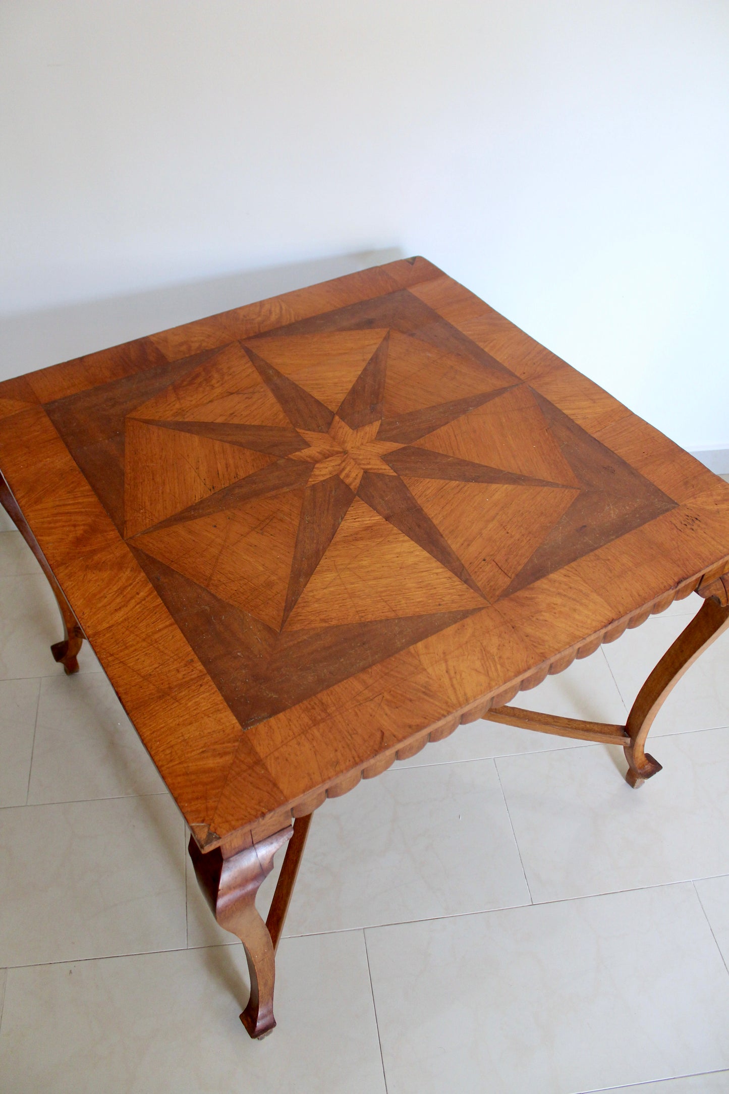 Vintage Starburst Parquetry Occasional Table