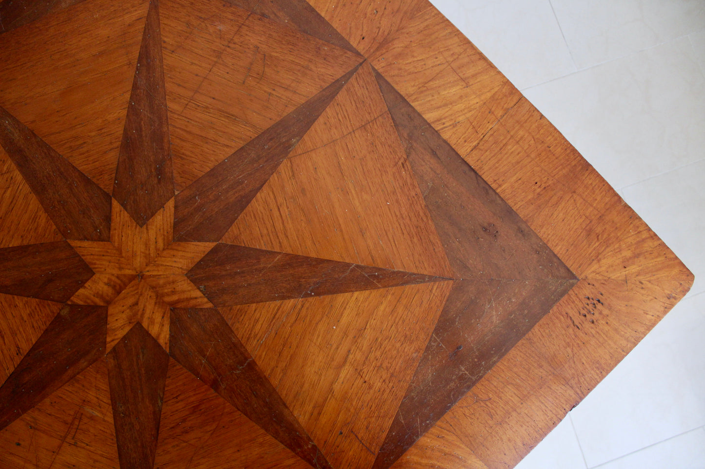 Vintage Starburst Parquetry Occasional Table