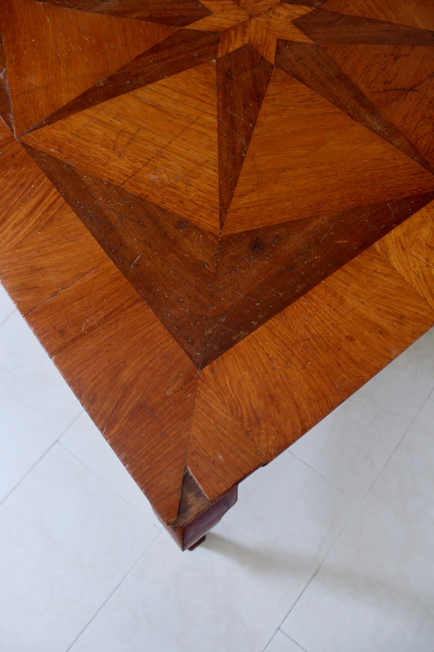 Vintage Starburst Parquetry Occasional Table