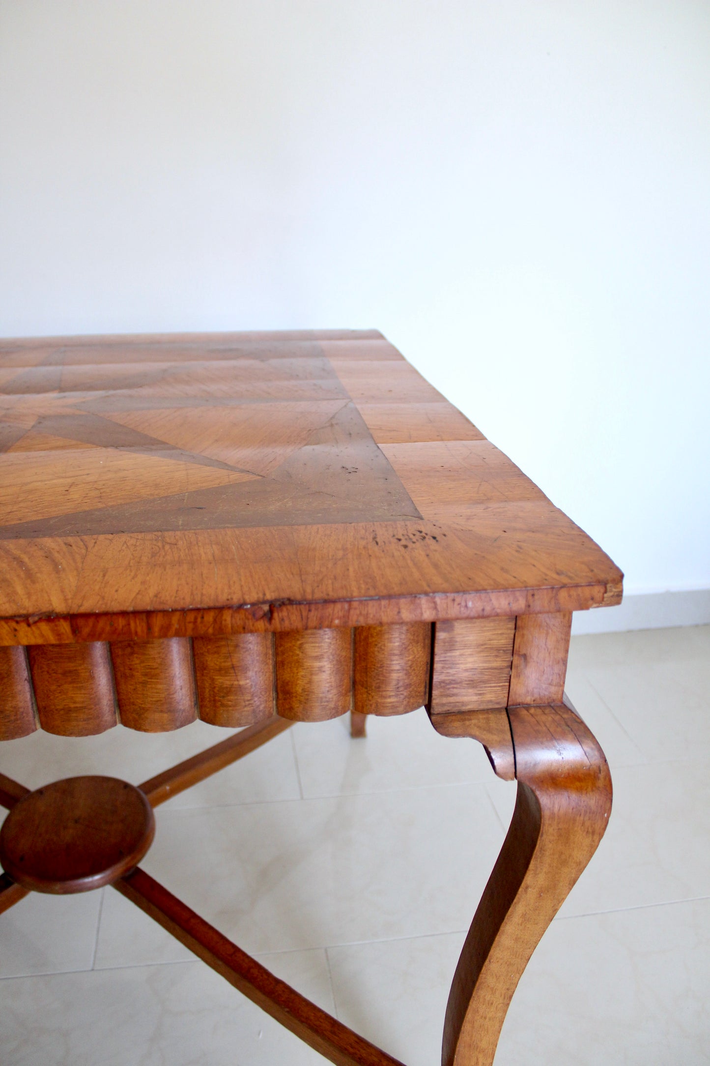 Vintage Starburst Parquetry Occasional Table