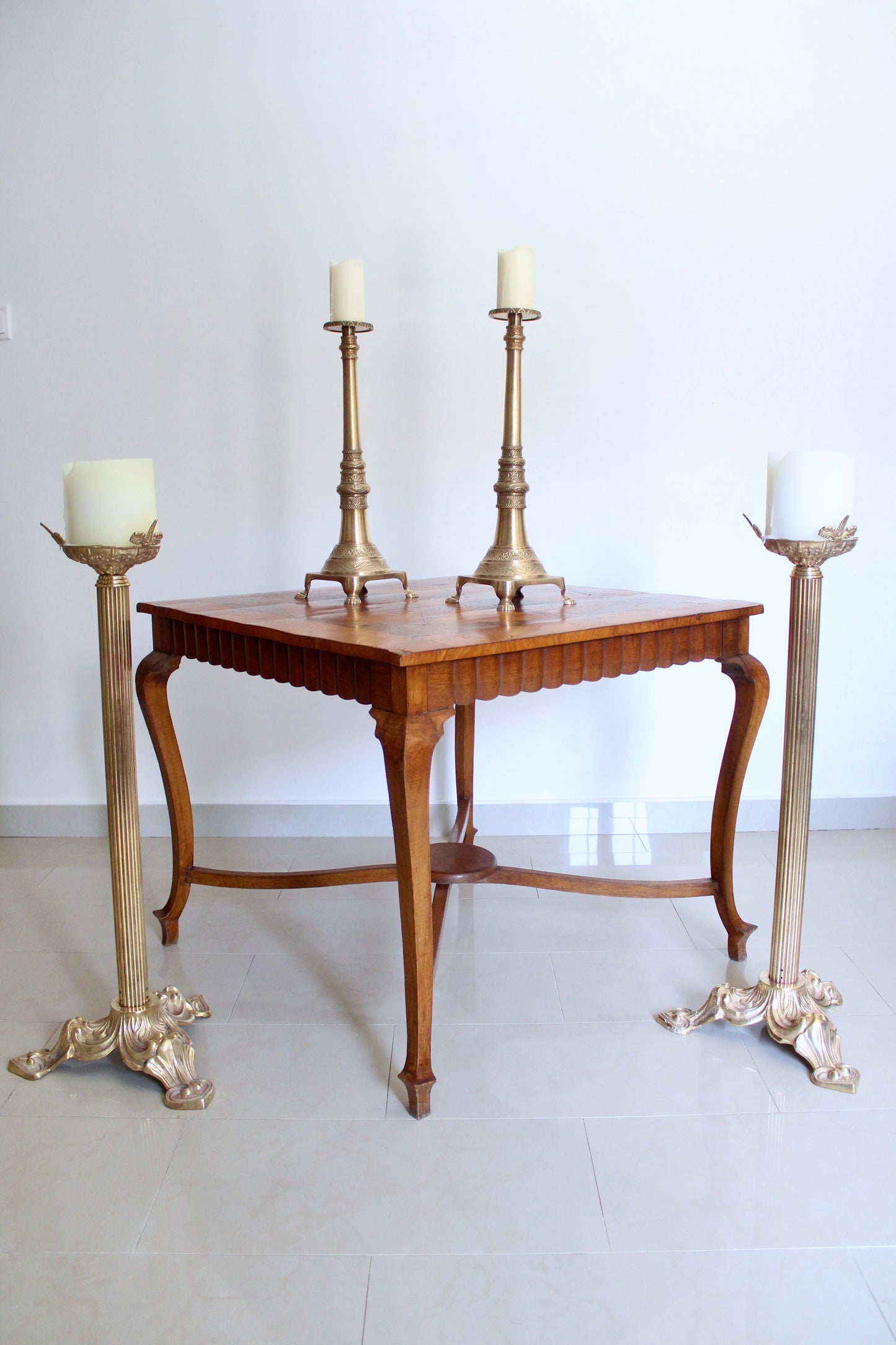 XL Vintage Brass Candle Stands