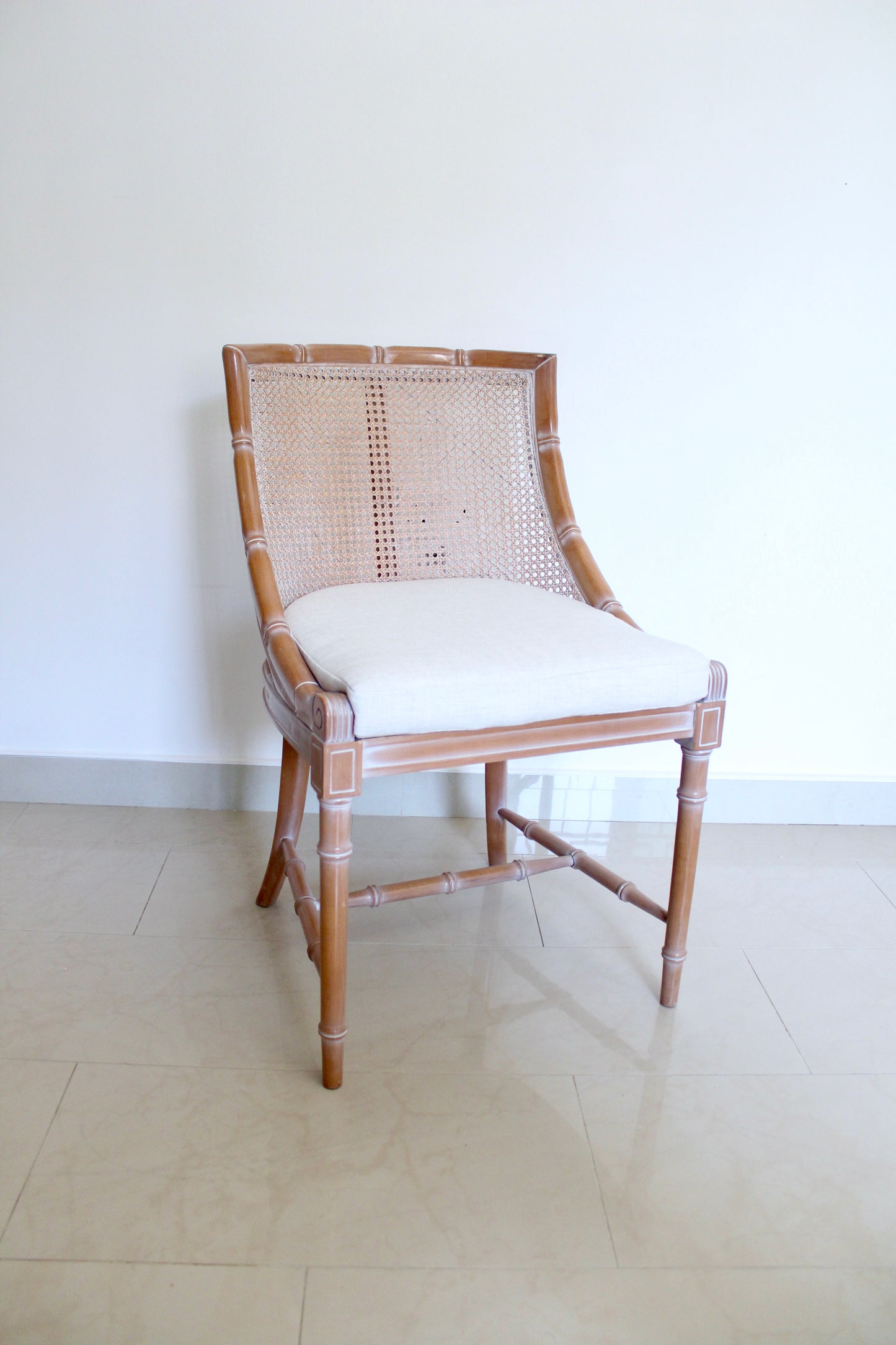 Louis XVI Faux Bamboo Cane Chair