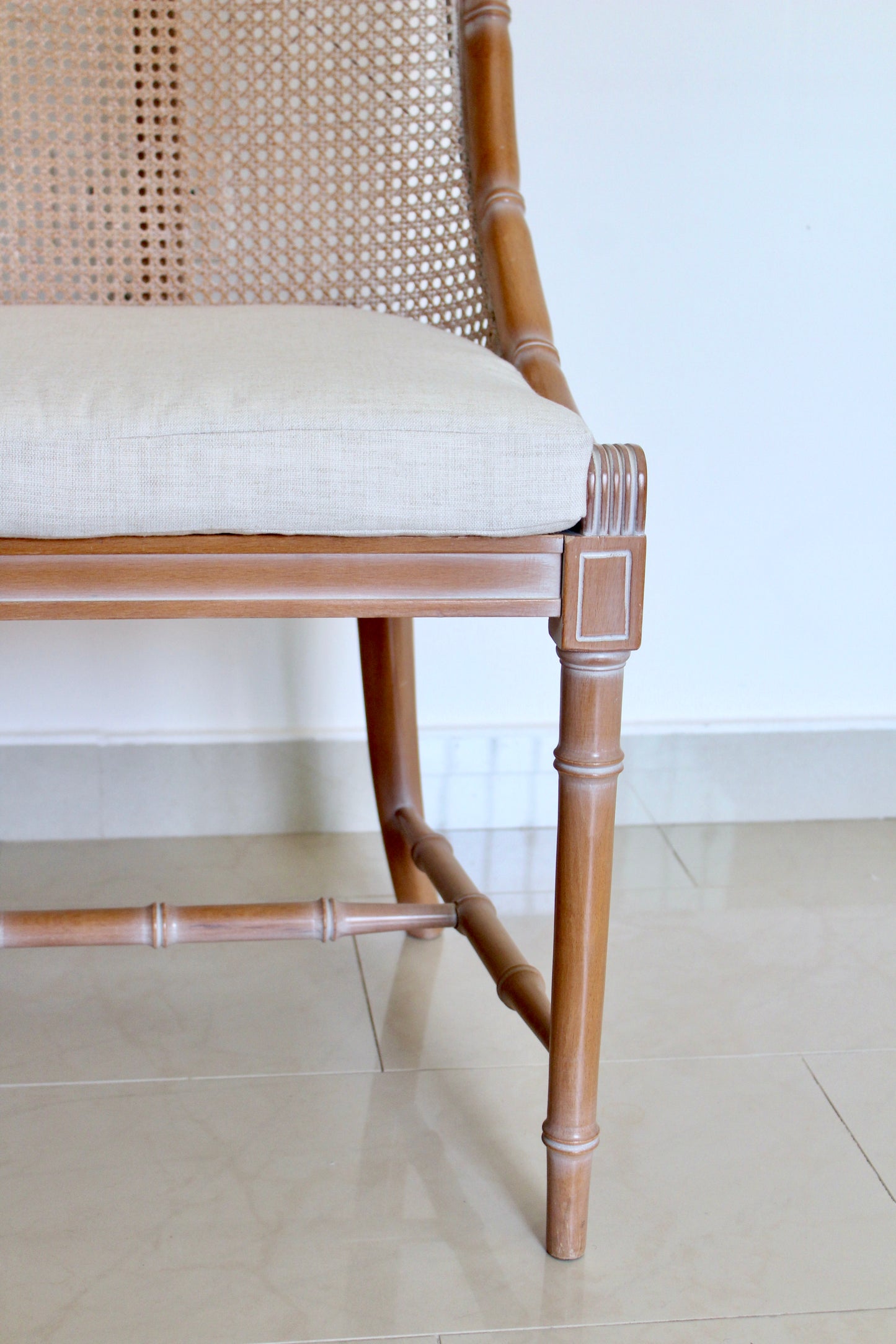 Louis XVI Faux Bamboo Cane Chair
