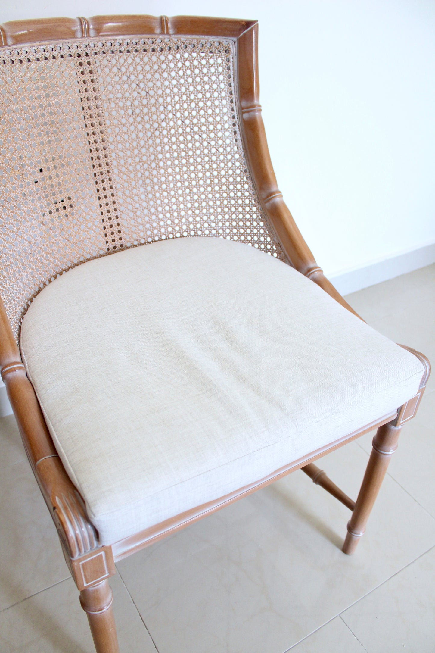 Louis XVI Faux Bamboo Cane Chair